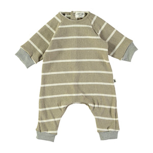 Green Stripe Romper