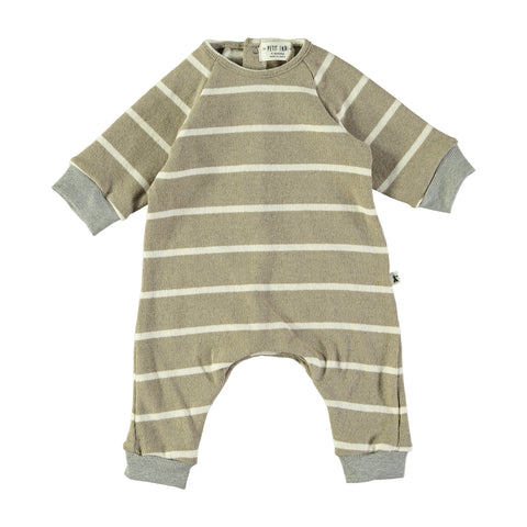 Green Stripe Romper