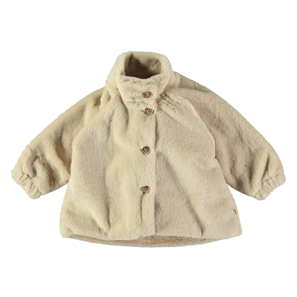 Faux Fur Cream Coat