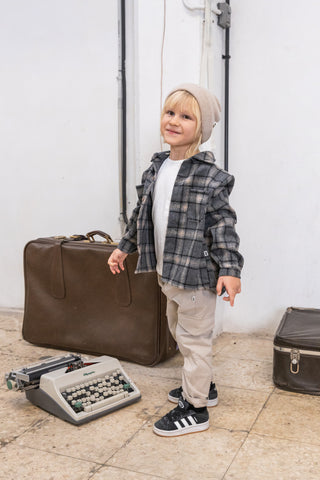 Grey Plaid Shirt