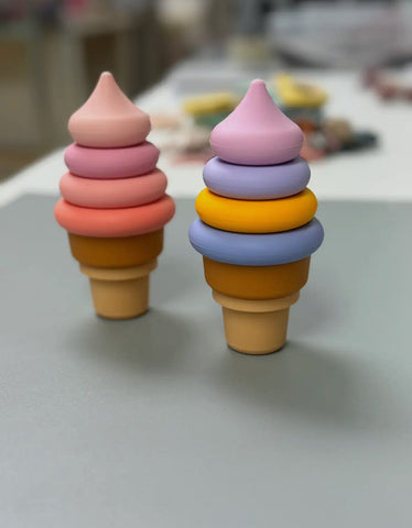 Stacking ice cream teether