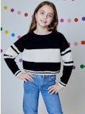 Black Combo LS Top