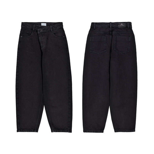 Barrel Twill Pants Black 7526-Mayoral-Fritz and Gigi