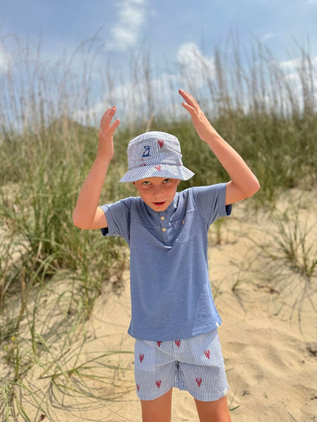 Crew Woven Shorts Lobster Seersucker