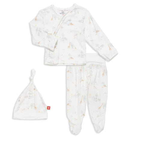 White Serene Safari Kimono Set