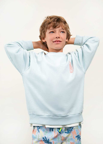 Lobster Friday Sweatshirt Sky Blue 6420-403-Mayoral-Fritz and Gigi
