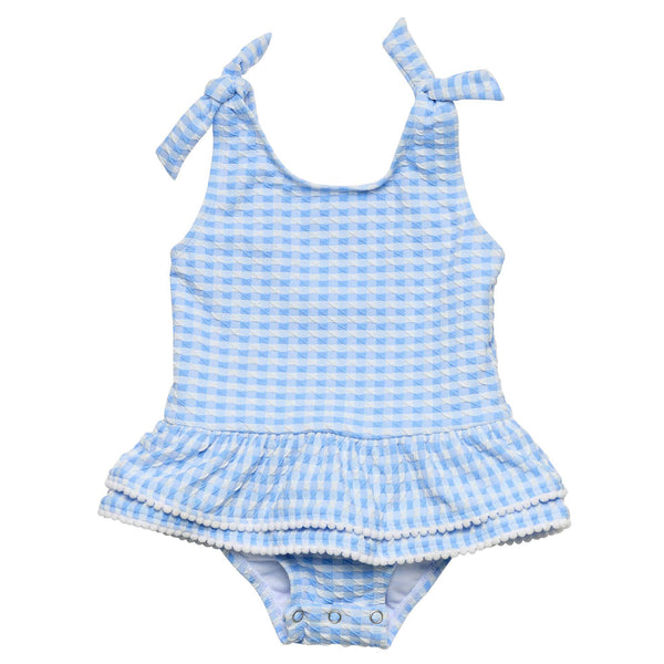 Blue Gingham Frill Swim-SnapperRock-Fritz and Gigi