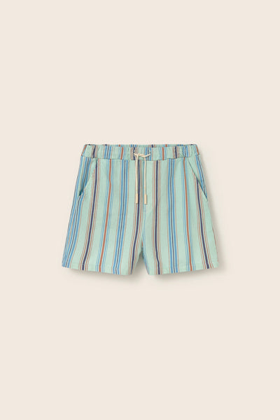 Aqua Stripe Shorts