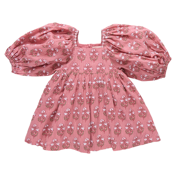 Mary Barrett Dress Pink Strawflower-Pink Chicken-Fritz and Gigi