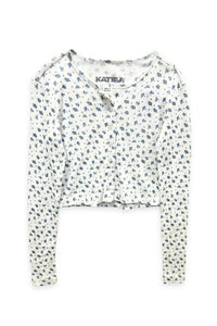 Marina Blue Rose Ditsy Cardi