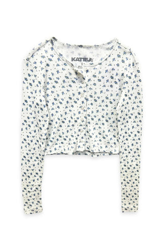 Marina Blue Rose Ditsy Cardi