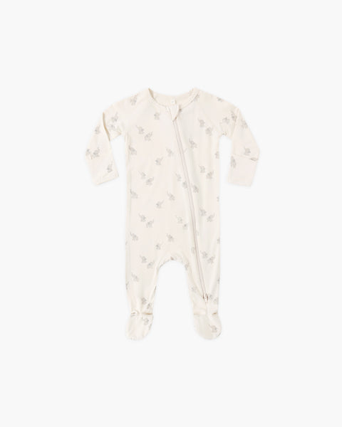 Bamboo Zip Footie Elephants-Quincy Mae-Fritz and Gigi