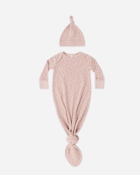 Knotted Baby Gown + Hat Set Posy-Quincy Mae-Fritz and Gigi