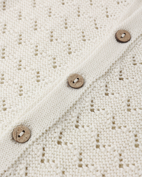 Scalloped Cardigan Natural-Quincy Mae-Fritz and Gigi