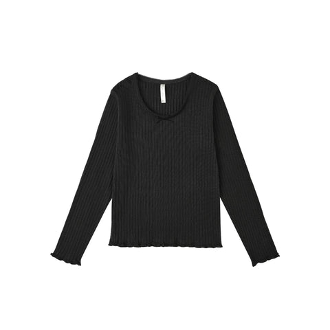 Ribbed Long Sleeve   Black