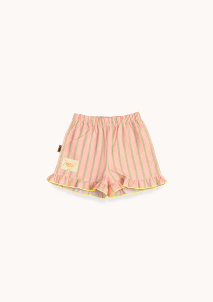 Ruffle Shorts Pink/Green Stripe-Hebe-Fritz and Gigi