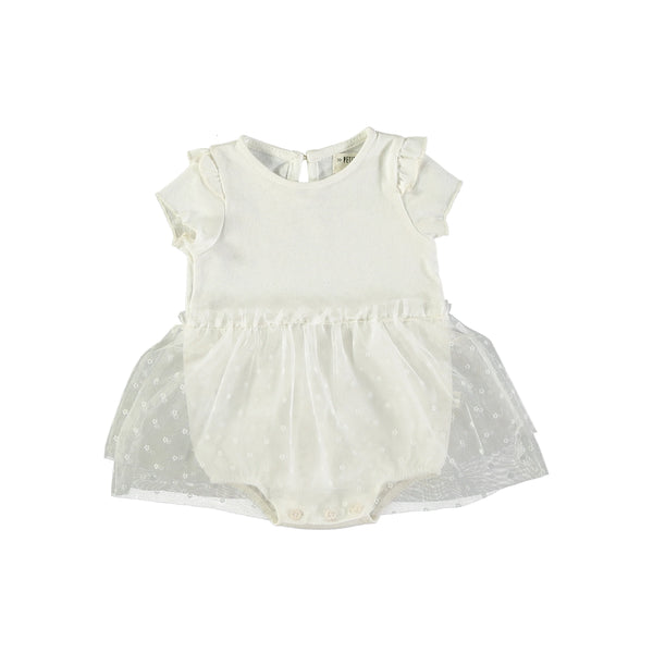 White Romper Dress-Petit Indi-Fritz and Gigi