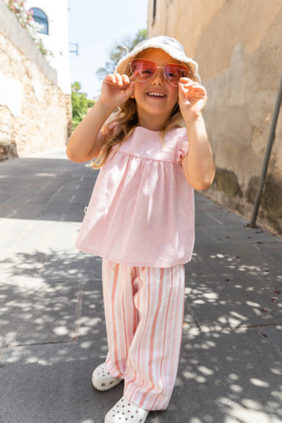 Striped Cotton Pants-Petit Indi-Fritz and Gigi