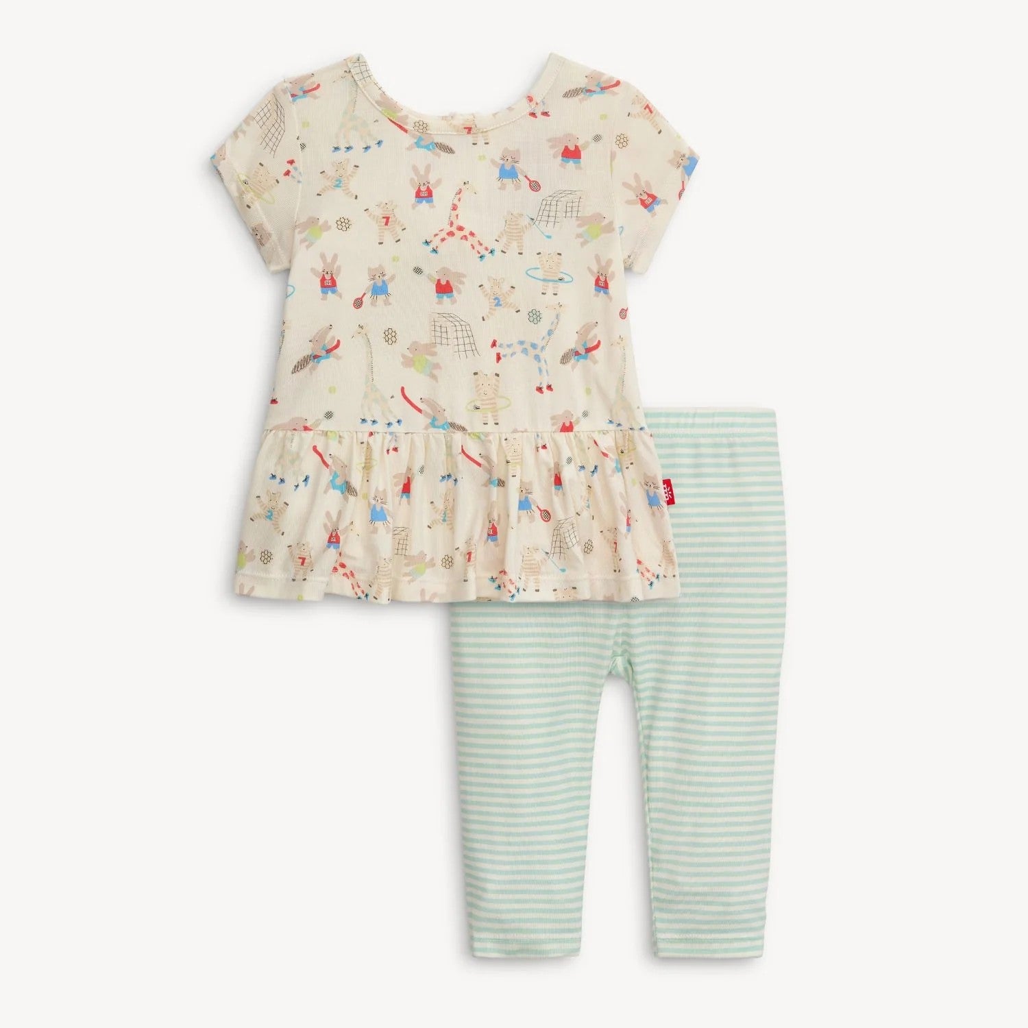 Furry Field Day Peplum Set