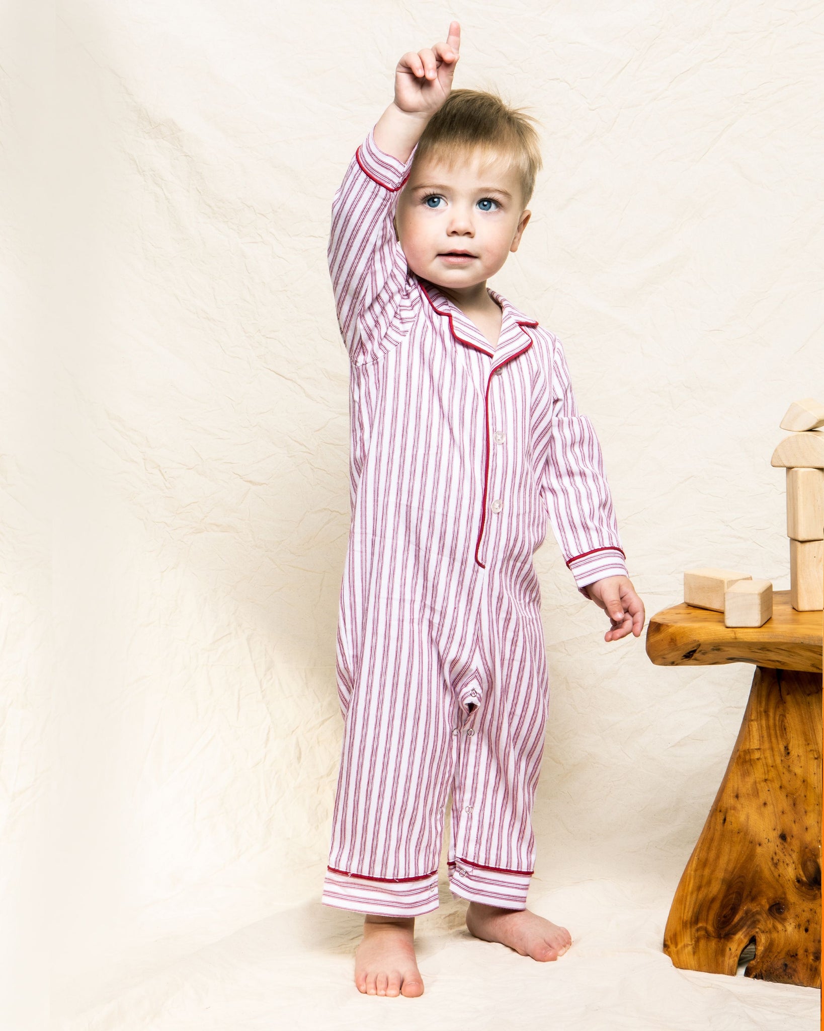 Red Ticking Romper