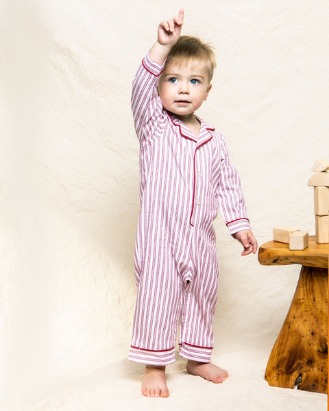 Red Ticking Romper