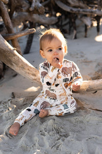Baby Bamboo Romper - Animals Of Africa