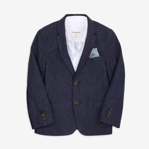 Linen Sports Jacket Blue Nights