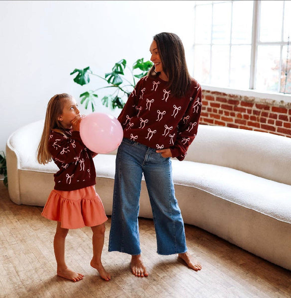 BOWS ALL OVER | / 2Y - 4Y PULLOVER-Minimalist Folk Co.-Fritz and Gigi