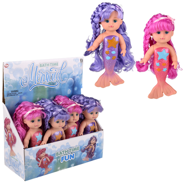 (T) 9" BATH TIME MERMAID DOLL