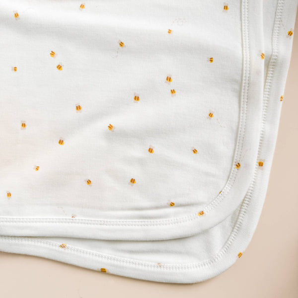 Organic Cotton Layette Bear Bee Baby Shower Welcome Gift : Blue