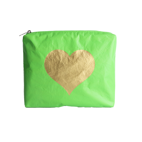 Malibu Tyvek Pouch w/ Star, Love & Heart Print- 5 Colors!: Blue w/ LOVE