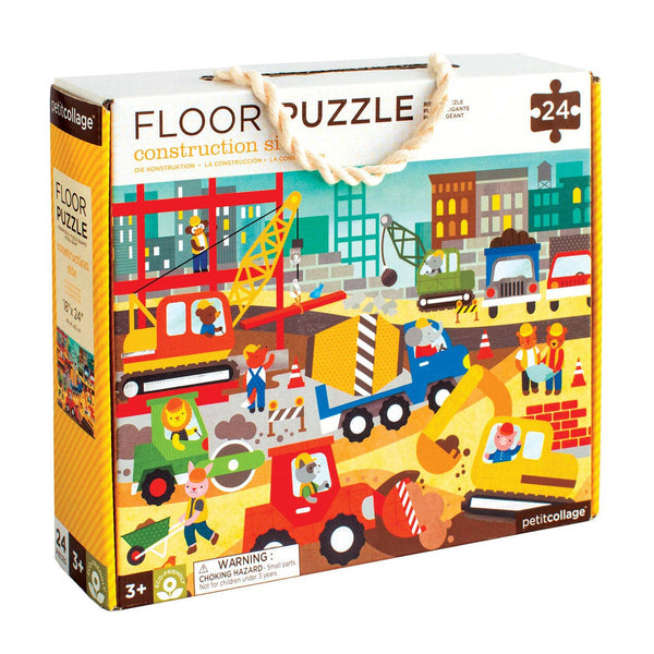 Construction Site 24-Piece Floor Puzzle-Chronicle Books-Fritz and Gigi