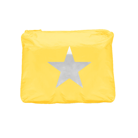 Malibu Tyvek Pouch w/ Star, Love & Heart Print- 5 Colors!: Yellow w/ STAR