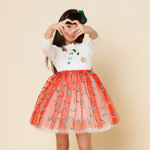 Candy Cane Star Tutu Dress