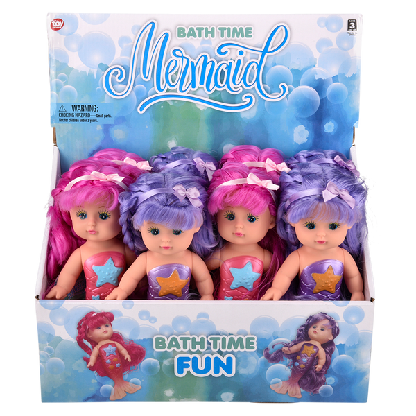 (T) 9" BATH TIME MERMAID DOLL