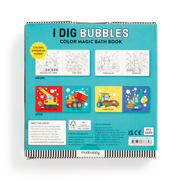 I Dig Bubbles! Color Magic Bath Book-Chronicle Books-Fritz and Gigi