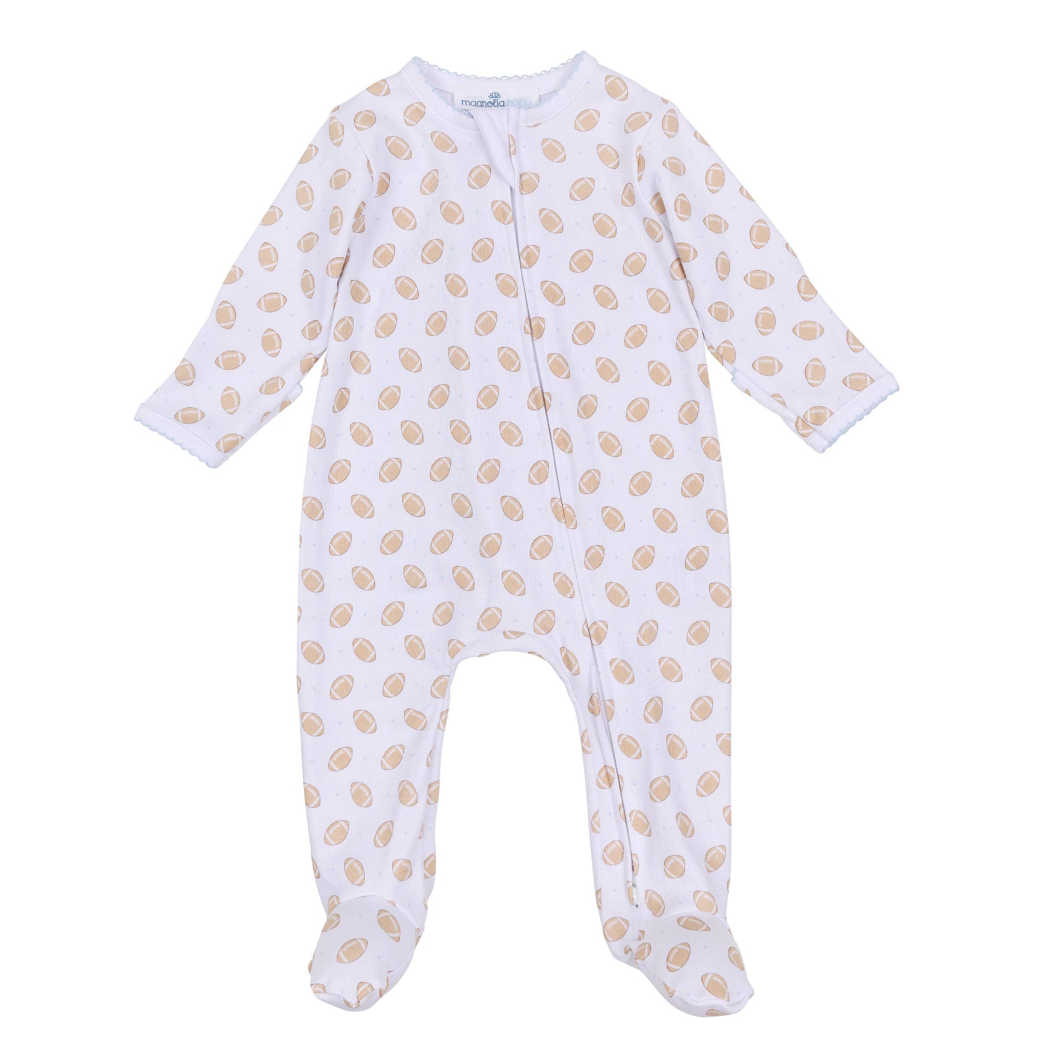 Touchdown Cutie Print Zip Footie -  Newborn