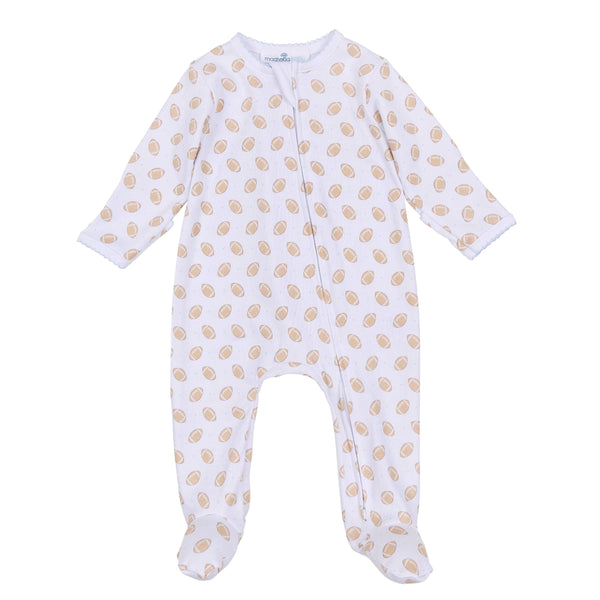 Touchdown Cutie Print Zip Footie -  Newborn