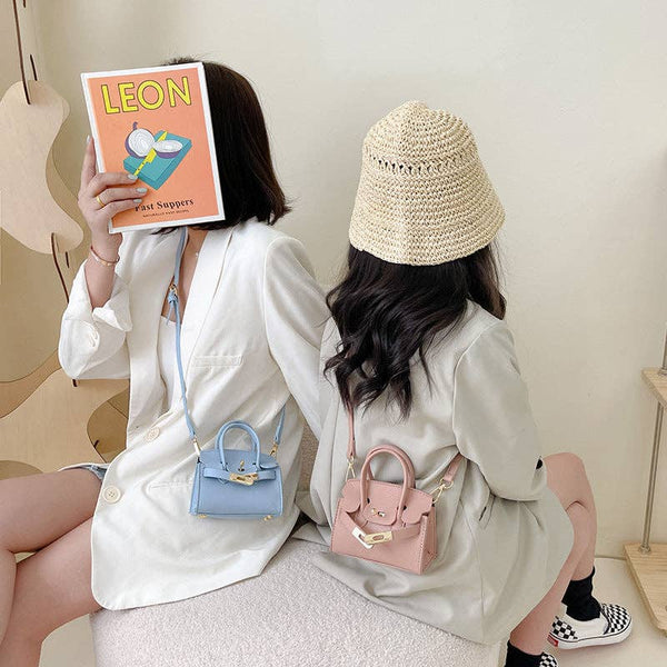 Trendy Mini Crossbody Bag for Kids: Blue