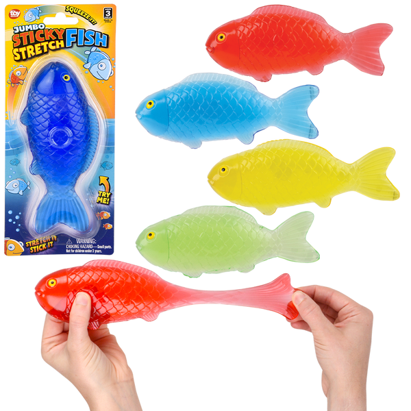 (T) 7.5" JUMBO STICKY STRETCH FISH