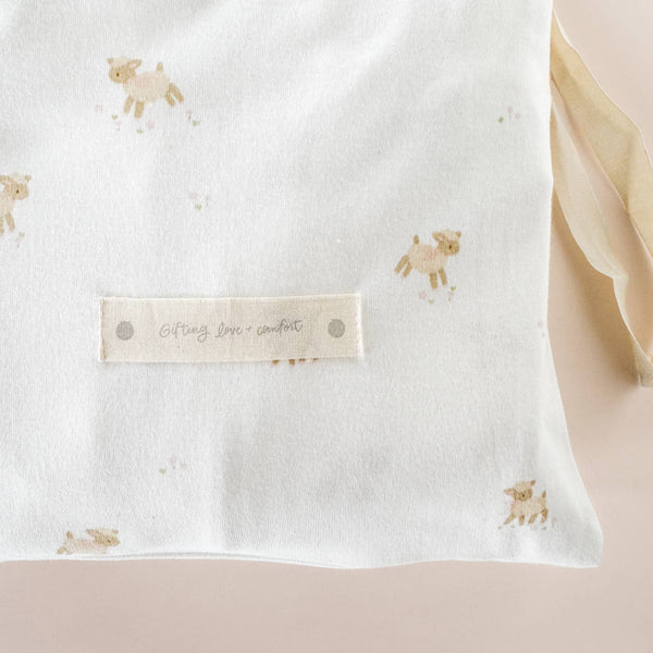 Layette Set Lamb Organic Cotton Baby Shower Welcome Gift: Pink-The Blueberry Hill-Fritz and Gigi