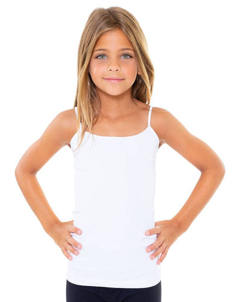 Girls (7-10) Full Camisole : WHITE