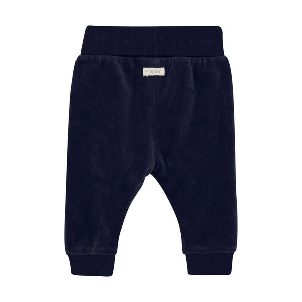 Navy Blue Velour Pants-Fixoni-Fritz and Gigi