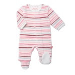 Girl Stripe Velour Footie
