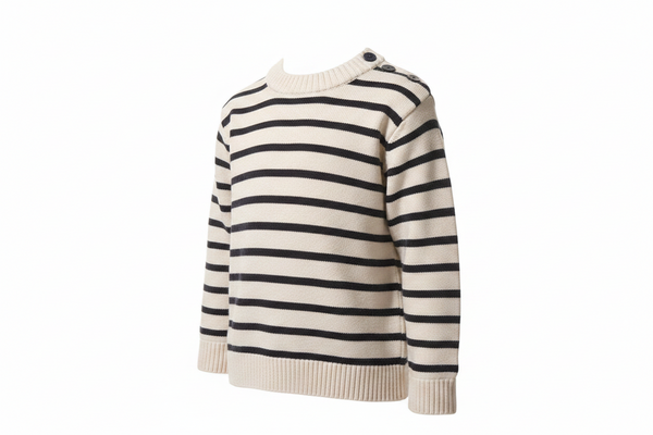 Hendaye Sweater Ecru Stripe