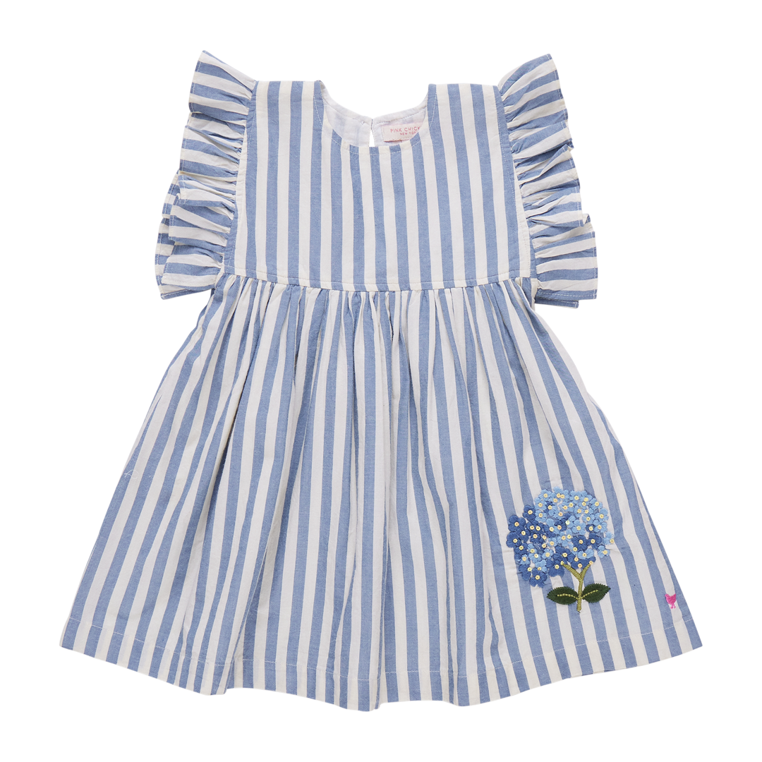 Sarita Dress Blue Stripe