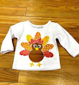 Turkey Bow Girl Tee