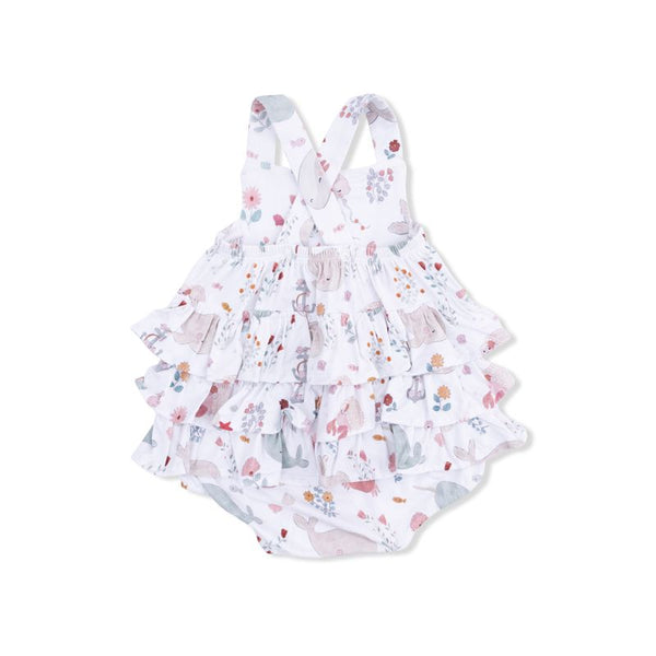 Garden Sea Creatures - Ruffle Sunsuit-Angel Dear-Fritz and Gigi
