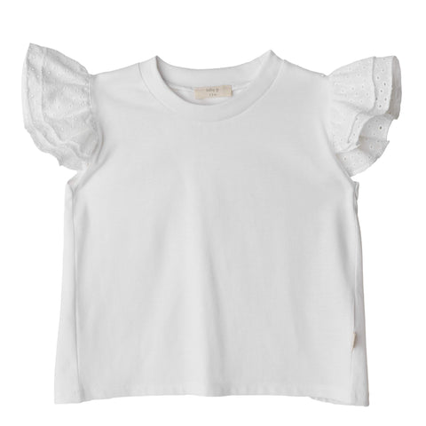 T-Shirt W/ Broderie Anglaise