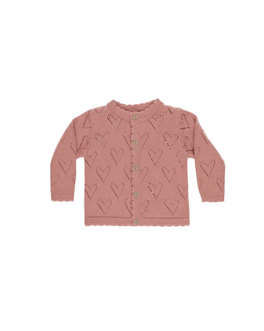 KNIT CARDIGAN   LIPSTICK